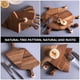 thumbnail image 2 of EeaseMX Juego de 6 bandejas divisibles para pizza, plato de madera para cena, elegante bandeja de madera, plato para carne, 2 of 7