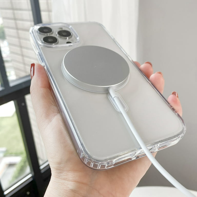 Case inch),Compatible Wireless Transparent Clear 13 Anti-Yellowing (6.7 with Feishell iPhone Case,Clear Phone Magnetic Apple Fit Lightweight Slim Max Pro for Phone Charger,Shockproof Magsafe