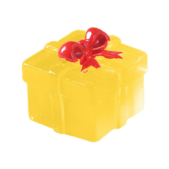 12 Nuevas Cajas de Regalo Luminosas de Navidad, Accesorios Pequeños en Miniatura, Cajas de Regalo Transparentes, Accesorios Pequeños de Bricolaje Mini Ornamentos de Navidad