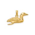 thumbnail image 4 of 14k Yellow Gold Mallard Charm Pendant, Polished 3-D Duck Design, 4 of 7