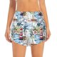 thumbnail image 2 of Balery Watercolor Sailboat Pantalones cortos deportivos para mujer con forro y dos bolsillos, elásticos, para entrenamiento, gimnasio, yoga-X-Large, 2 of 7