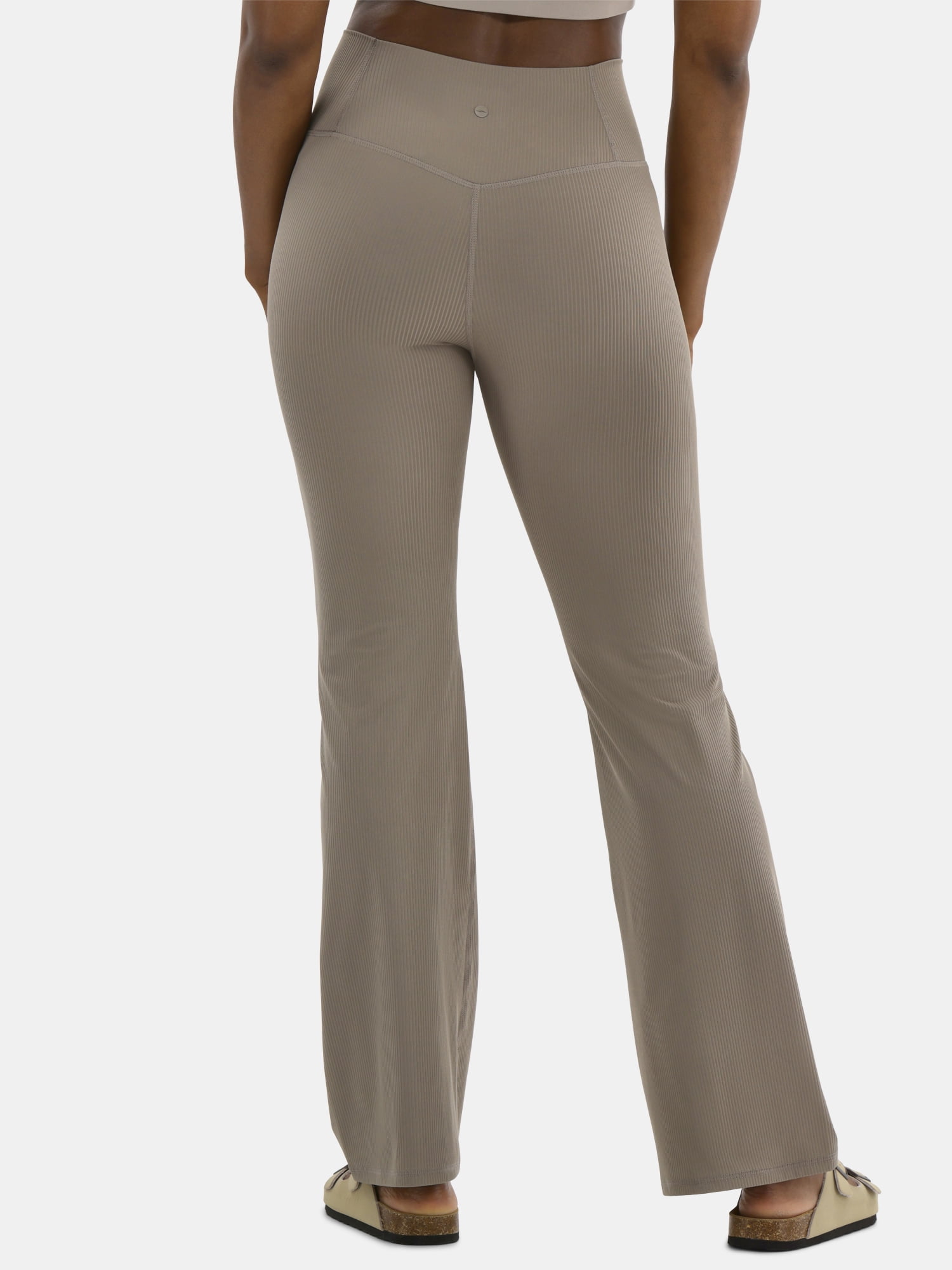 Avia Women's Ribbed SoftSculpt Flare Active Leggings with UPF 50, 31.5" Inseam, Sizes XS-XXXL