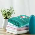 thumbnail image 4 of WHAMVOX Green Hanging Hand Towels Cotton Easy to Clean Family Use 1Pack, 4 of 8