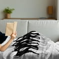 thumbnail image 3 of Science Party Soft Flannel Fleece Throw Blanket, Young Crowd Silhouette Design Party Together Illustration Art Print, Cozy Plush for Indoor and Outdoor Use, 60" x 80", White and Black, by Ambesonne, 3 of 5