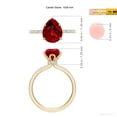 thumbnail image 4 of ANGARA Lab Grown 2.7 Ct Pear-Shaped Ruby Hidden Halo Engagement Ring for Women in 14K Yellow Gold (Size-10x8mm) | July Birthstone, Birthday, Anniversary, Jewelry Gift for Women | Lab-Grown Ruby Ring, 4 of 7