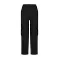 thumbnail image 5 of ATOGUTA Boys Cargo Pants With Pockets Wide Leg School Uniform Pants Kids Elastic Waist Flowy Summer Beach Lounge Trousers with Pockets Size 4T-15, Black, 5 of 6