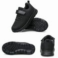 thumbnail image 6 of vibdiv Boys Girls Sneakers Kids Shoes Breathable Running Lightweight Tennis Athletic Shoes All Black Big Kid Size 1, 6 of 6