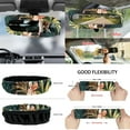 thumbnail image 6 of Yuyamidu Hibiscus Car Seat Covers Set 12 Pack Palm Leaves Front Car Seat Cover Steering Wheel Cover Seat Belt Pads Armrest Pad Trash Bin Sunglass Pocket Rear View Mirror Cover Coasters Keychain, 6 of 7