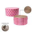 thumbnail image 3 of THE LICKER STORE Kate 12" Modern Patterned Cardboard Reversible Cat Scratcher Pad In Box with Catnip, Hearty Pink/Red (5-Pack), 3 of 5