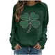 thumbnail image 1 of Ounisa St. Patrick's Day Sweatshirt for Women Clover Graphic T-Shirts Patty's Day Color Long Sleeves Tee Tops, 1 of 7