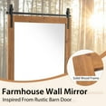 thumbnail image 5 of Gymax Farmhouse Bathroom Mirror Barn Door Style Rectangular Wall Mounted 40''x 21'', 5 of 10