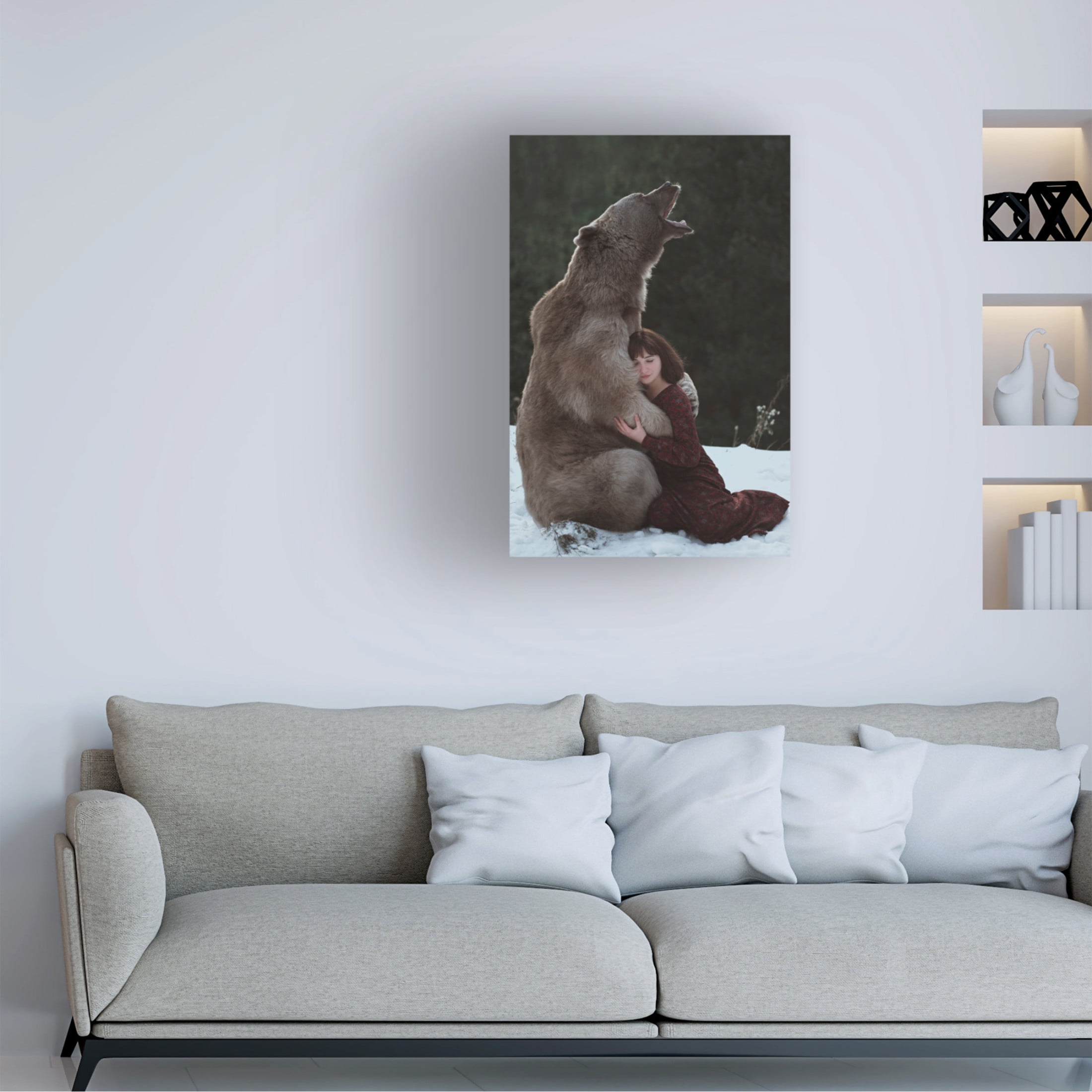 Canvas Wall Art - Olga Barantseva 'My Big Friend' Wall Art for Living Room, Bedroom, or Office D?cor by Trademark Fine Art - 12 x 19 Inches
