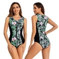 thumbnail image 1 of Traje de surf de una pieza sin mangas con protección solar Traje de baño para mujer Traje de buceo Traje de baño Oni Flower, 1 of 5