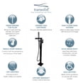 thumbnail image 3 of Transolid T4240-MB Roslyn Floor Mounted Tub Filler with Hand Shower in Matte Black, 3 of 11