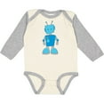 thumbnail image 3 of Inktastic Blue robot Boys or Girls Long Sleeve Baby Bodysuit, 3 of 5