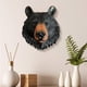 thumbnail image 4 of Escultura de cabeza de animal montada en la pared - estatua de busto de lobo/leopardo/oso, decoración de arte de resina para salón, dormitorio, oficina, bar, 4 of 5