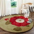 thumbnail image 3 of Martha Stewart Red Rose Floral Area Rug, Dill, 8' x 10', 3 of 4