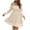 Beige, variant on Kaemgyyd Casual Dress for Women Long Sleeve off Shoulder A Line Flowy Midi Dress Boho Belted Tiered Beach Dress