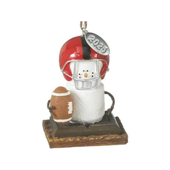 Smores Football Christmas Ornament - Smores Sports Gift, Includes Hangtag w Year, Comes in a Gift Box