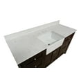 thumbnail image 3 of Yorkshire 60" Single Farmhouse Bathroom Vanity with Chocolate Cabinet and Engineered Marble Top, 3 of 6