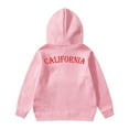 thumbnail image 4 of Girls Hoodie Long Sleeve Spring Letter California Print Hooded Sweatshirt(Big Boys), 4 of 5