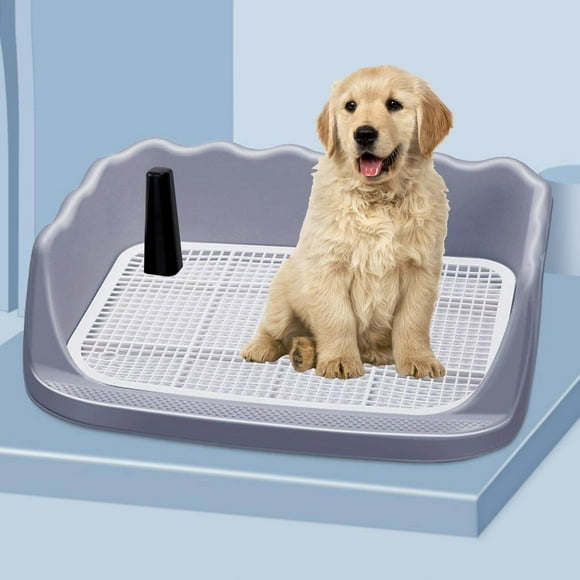 ziyahi Plateau de Propreté pour Chien Plateau d'Entraînement pour Chiot Garder les Pattes et les Planchers Propres Support de Tapis Pipi Gris