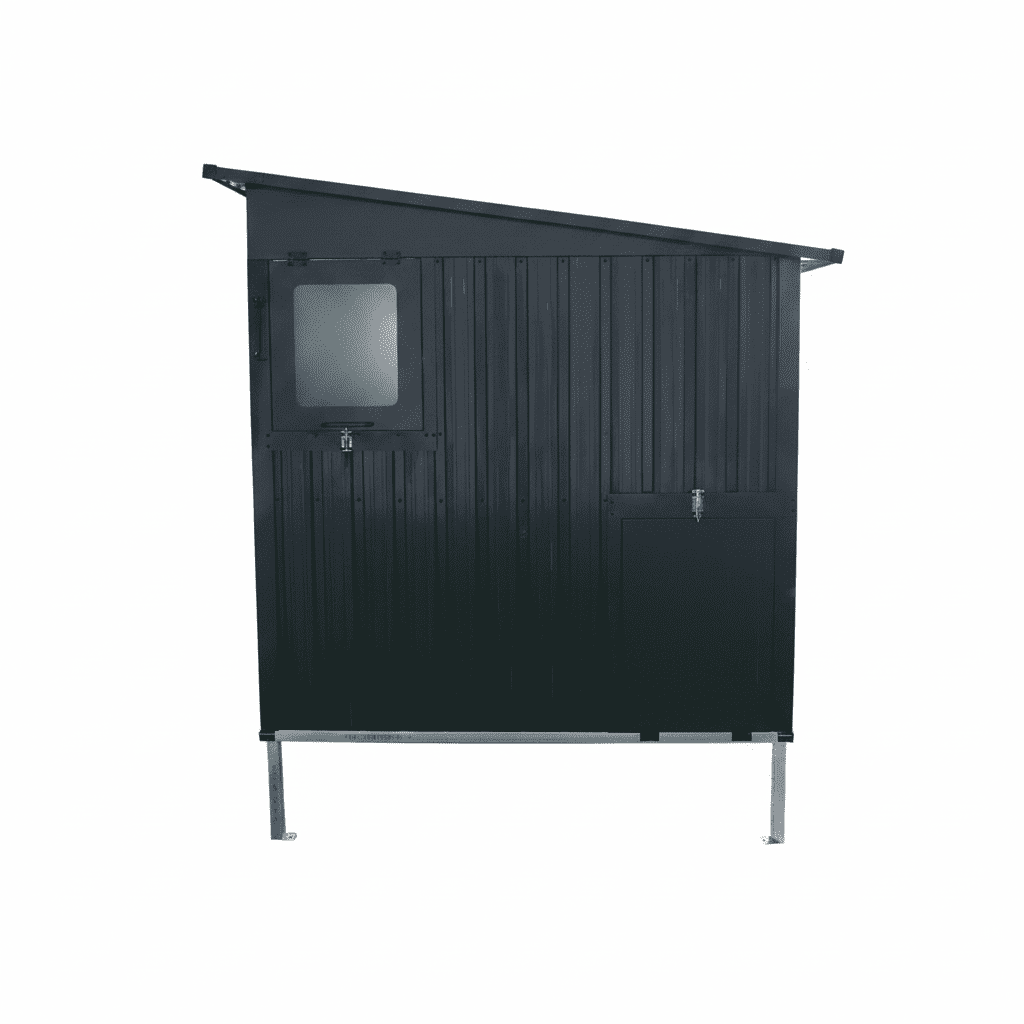Outdoor Galvanized Metal Chicken Coop with Pull-Out Waste Trays and Adjustable Vent Window, Weatherproof Poultry Cage for Backyard, Charcoal Grey