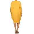 thumbnail image 4 of MOA Collection Women's Plus Size Casual Loose Fit Dolman Sleeve Midi Dress, 4 of 5