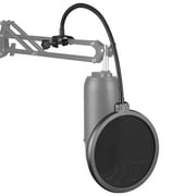Geekria for Creators Mic Pop Filter Compatible with Blue Yeti, Yeti X, Yeti Pro, Yeti Nano, Snowball ICE, Snowball, Microphone Filter Shield, Wind Pop Screen, Antipop Mask with C-Clamp