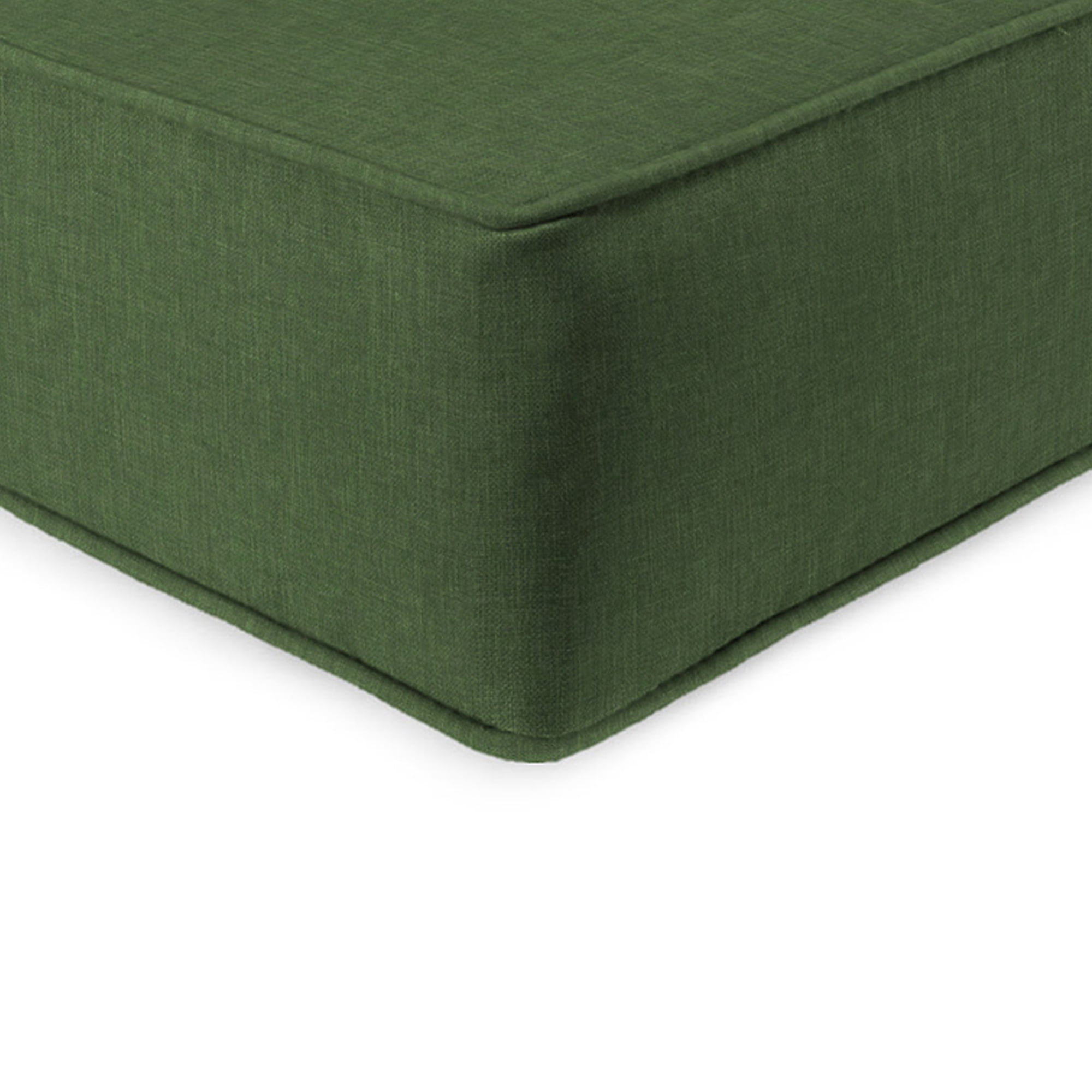Jordan Manufacturing 46.5" x 24" Forest Green Solid Rectangular Outdoor Deep Seat Chair Cushion Set with Welt