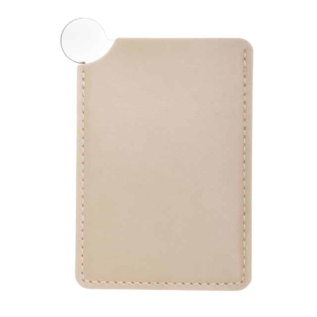 Espejo de maquillaje conveniente de 1 pieza Unique Bargains para viajes de negocios Beige Acero inoxidable