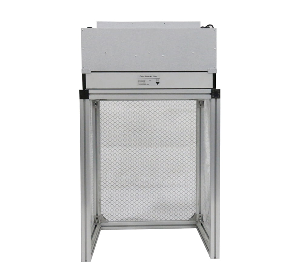 PreAsion Single-Person Vertical Laminar Flow Hood Air Flow Dust Free Room Workshop Bench with HEPA Filter 110V