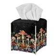 thumbnail image 7 of ZIATUBLE Mushroom Flower Square Tissue Box Cover Galaxy Leather Tissue Holders Decoration with Snap Button Napkin Organizer Dispenser Lightweight Tissue Holder for Car Decoration, 7 of 7