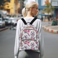thumbnail image 7 of WOBOGO Pink Rose Poodles Backpack Durable Lightweight Shoulder Bag Built-in Laptop Sleeve and Multiple Utility Compartments, 7 of 7