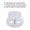 thumbnail image 4 of Unique Bargains 6 Pcs Spring Cord Locks Plastic End Fastener Double Holes Clip Rope Toggle Stoppers Sliders, White, 4 of 7