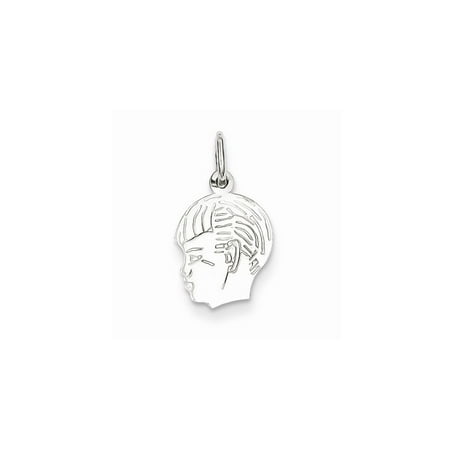Sterling Silver Engraveable Boy Disc Charm