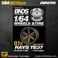 thumbnail image 1 of 1/64 Bronze ABS Wheels With Rubber Tires By BNDS Assembly Rims Modified Parts for Model Car Refitted Model Car 4pcs Set BC26401SRB, 1 of 6
