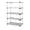 Galvanized, variant on Solid Shelving Starter Kit, 36"W x 18"D x 74"H, 300 - 600 lb. capacity, includes (5) solid shelves and (4) posts, galvanized steel, NSF, shipped KD