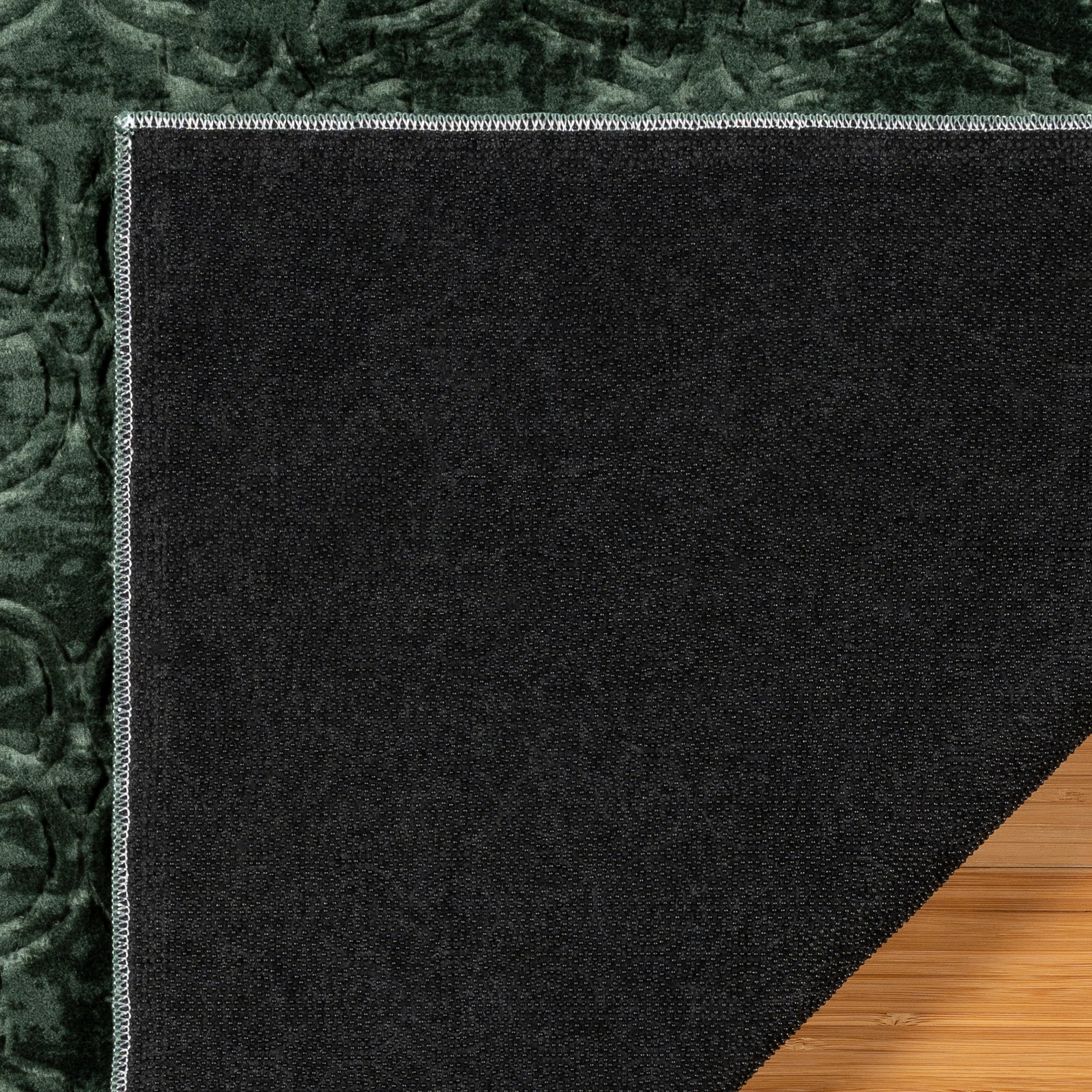Shadow Thandi Transitional Geometric Dark Green Area Rug, 5x7