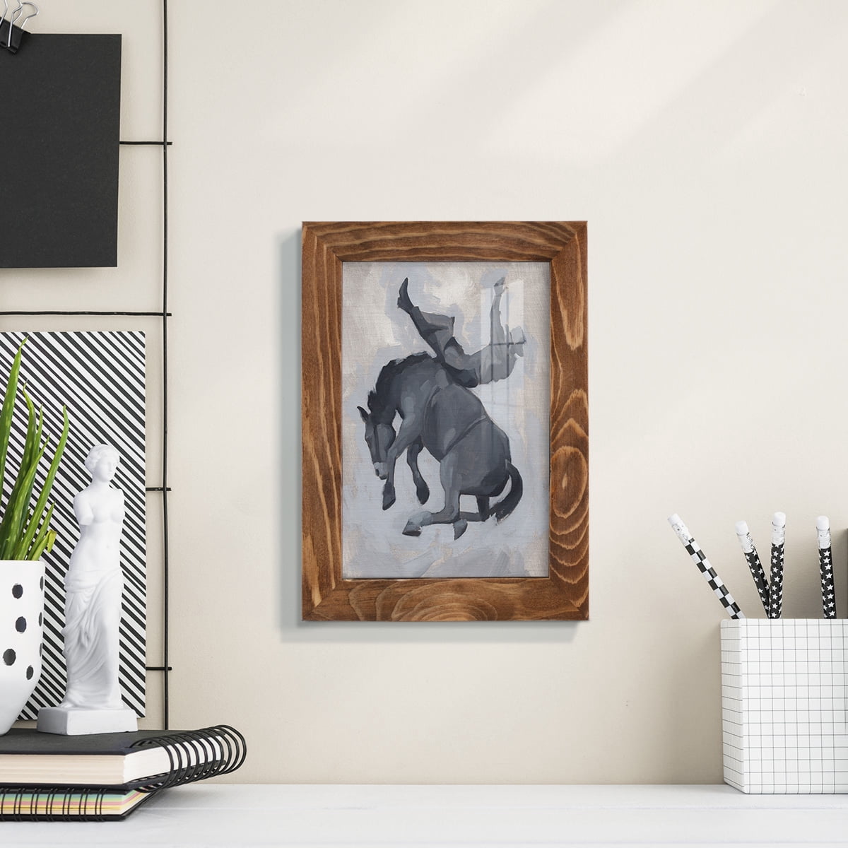 Getting Pitched II - Framed Print w/glass - Walnut