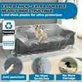thumbnail image 3 of AMQTSLM Plastic Furniture Covers for Moving, Heavy-Duty Couch Cover for Sofa, Waterproof & Dustproof Clear Moving Bags for Renovation, Wrap or Storage, Extra Large Bag Open Size 96 x 42 x 62 Inch, 3 of 7