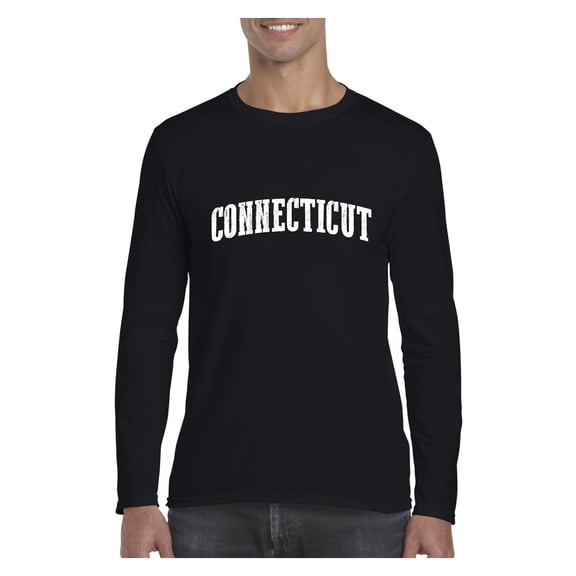 MmF - Mens Long Sleeve T-Shirts, up to Size 5XL - Connecticut
