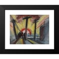 thumbnail image 2 of Oscar Bluemner 24x19 Black Modern Framed Museum Art Print Titled - Railroad Tracks (Cityscape with Sun) (1927), 2 of 5