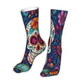 thumbnail image 6 of Bingfone Dead Day Party Prirnt Women's Men's Fun Pattern and Solid Crew Socks-1 Pair Pack-Cool & Classic Novelty Design Gifts, 6 of 7