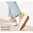 thumbnail image 5 of LUCKY STEP Fashion Chunky Retro Braided Uppers Sneakers Platform Casual Shoes,Pink&Yellow multi Knit,Womens, 5 of 10