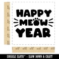 thumbnail image 2 of Happy Meow New Year Cat Funny Self-Inking Rubber Stamp Ink Stamper - Black Ink - Large 1-1/2 Inch, 2 of 7
