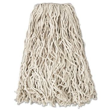 Rubbermaid Commercial Economy Cut-End Cotton Wet Mop Head 20oz 1" Band White 12/Carton V117
