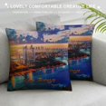 thumbnail image 3 of JEUXUS American City Miami Cushion Covers City in Pillow Cover Case Gift for Traveler Friends Pillows Nursery Decor Modern Linen Sofa Pillow Cover for Sofa Chair Car, 3 of 5