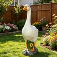 thumbnail image 2 of BZPIZ 11.8" Garden Porch Goose Statues, Funny Goose Farm Fence Decor, Resin Real Concrete Porch Goose Decor, Outdoor Animal Sculptures & Statues, Perfect for Home Garden Stairs, Backyard, Farm, Patio, 2 of 7