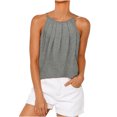 thumbnail image 2 of Wycnly Cami Tops for Women Summer Tops for Women Loose Pleated Boho Spaghetti Strap Tops 2025 Fashion Solid Sleeveless Top Girls Sleeveless Shirt, 2 of 6